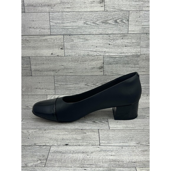 Clarks Collection Shoes Womens Size‎ 8.5 Block Heel Patent Toe Comfort 26153413 - Picture 4 of 11